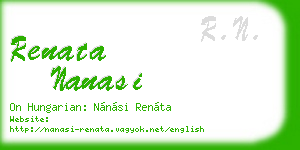 renata nanasi business card